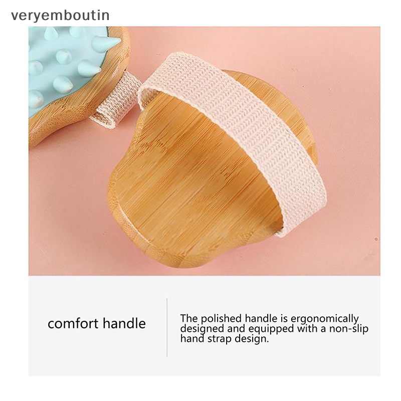 Bàn Chải Massage Da Đầu Cầm Tay Hình Tròn Tiện Lợi