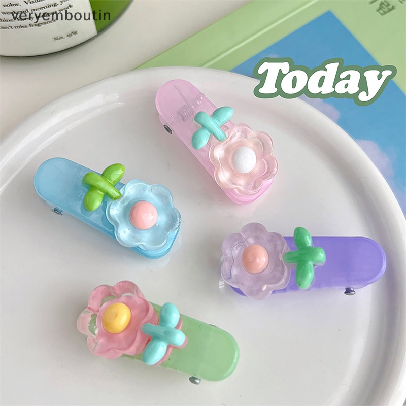 Kẹp Tóc Trang Điểm Hình Cây Kem / Trái Tim Màu Hồng Dễ Thương Sáng Tạo Dành Cho Bạn Gái n