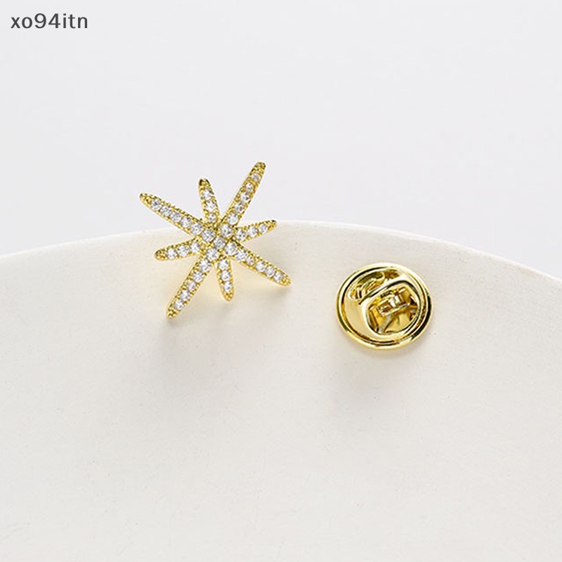 Ghim Cài Áo Hình Hoa / Ngôi Sao Bằng Kim Loại Chống Lóa Thời Trang Cho Nữ