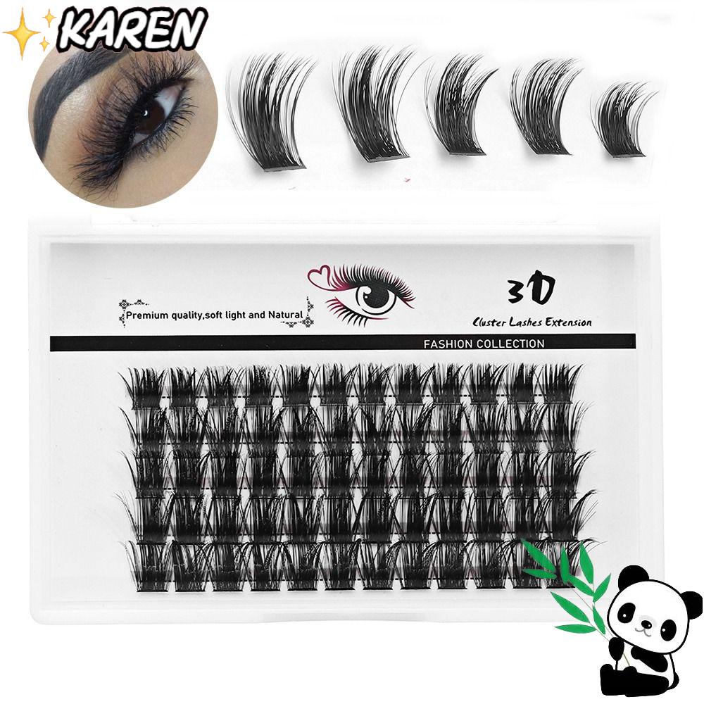 KAREN Hộp Lông Mi Giả 60 Cụm Dài Hỗn Hợp Dễ Sử Dụng Tại Nhà Faxu Lông Chồn Mỏng Cho Nữ