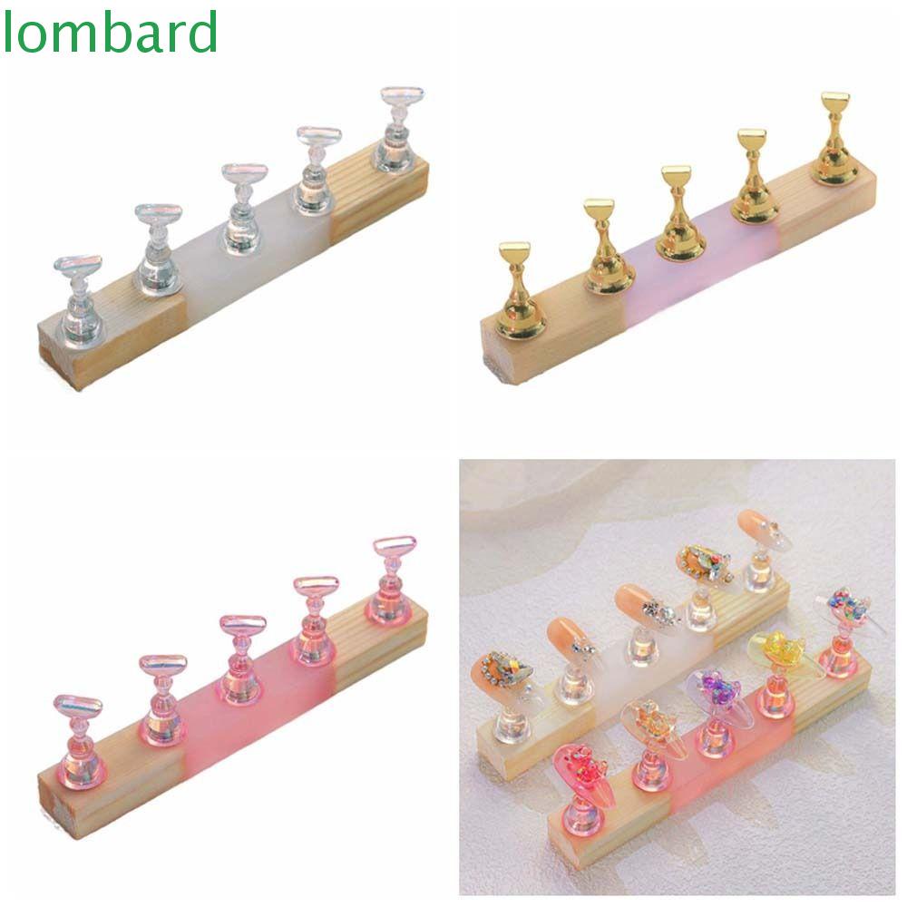 LOMBARD Giá Đỡ Móng Tay Giả Nhiều Màu Sắc Dùng Luyện Tập Trưng Bày Cho Nữ