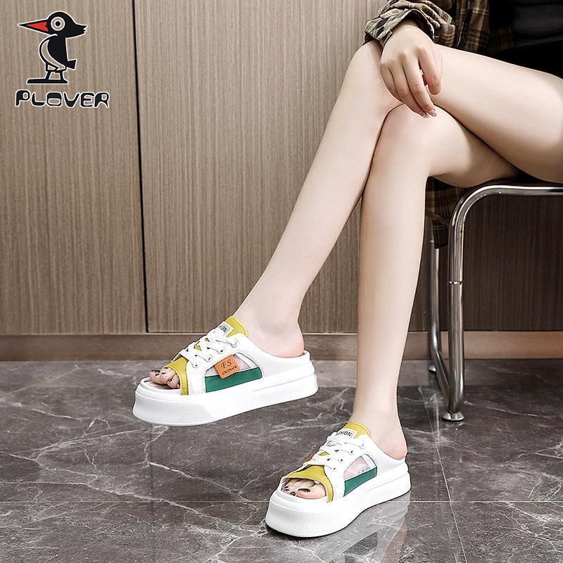 Dép Quai Ngang Đế Dày Thời Trang Mùa Hè 2023 Phong Cách Mới Cho Nữ