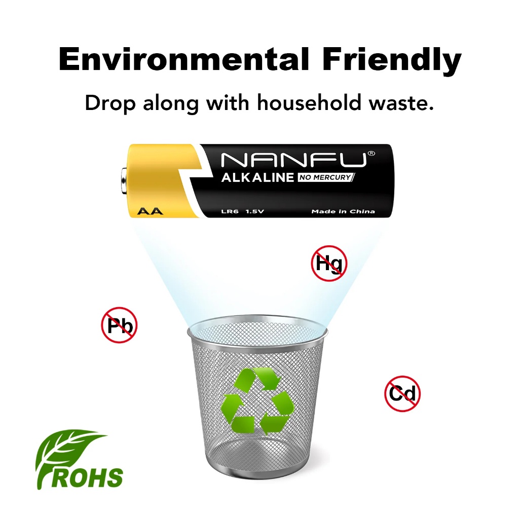 Bộ 2 Pin AAA AA Nanfu 1.5V AAA Kèm 2 Hộp Pin Dạng Đũa Cho Bé