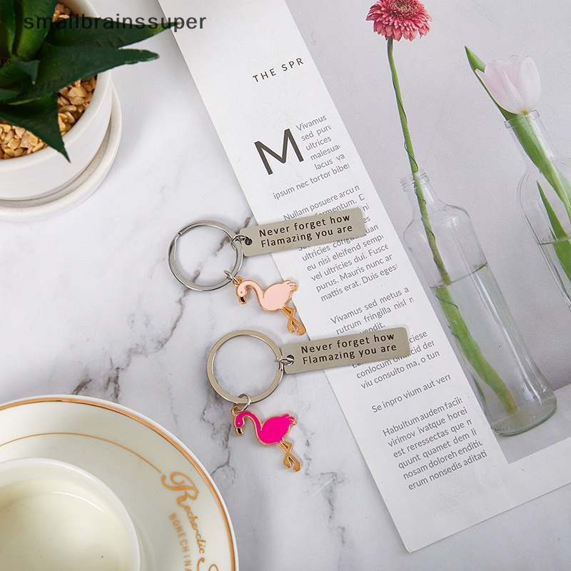Smallbrainssuper Móc Chìa Khóa Bằng Thép Không Gỉ Mặt Chim Hồng Hạc Thời Trang Không Bao Giờ Quên Làm Quà Tặng Bạn Là Nhung Sáng Tạo SBS