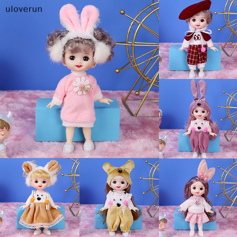 Búp Bê Công Chúa uloverun 16cm Kèm 13 Khớp Nối ob11 Dễ Thương