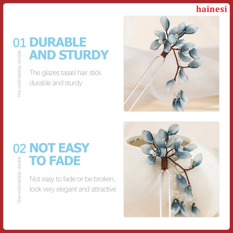 Trâm Cài Tóc Bằng Kim Loại Phối Tua Rua Phong Cách Trung Hoa Cho Nữ