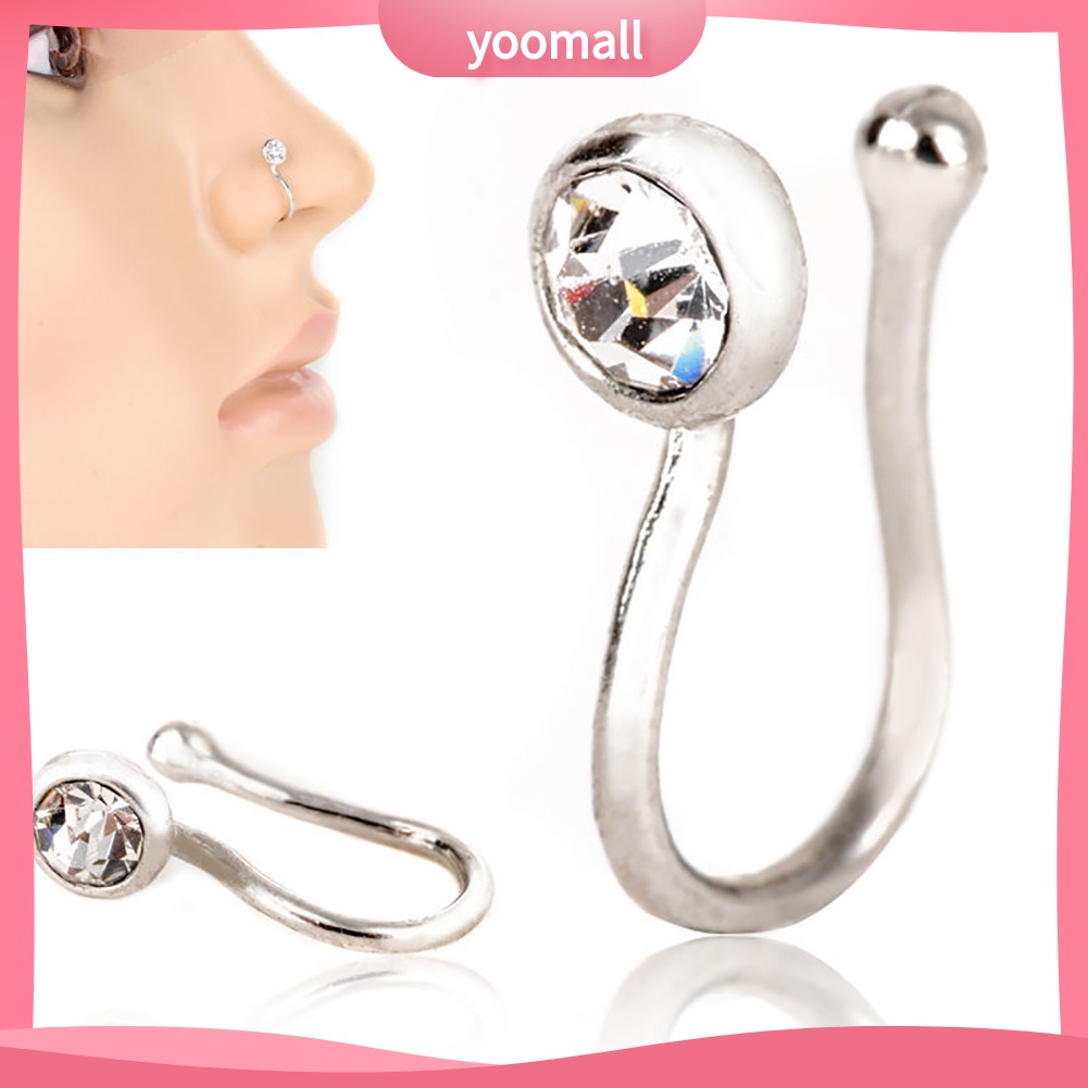 Khuyên Kẹp Mũi / Môi Không Cần Khoan Lỗ Kiểu Dáng Thời Trang