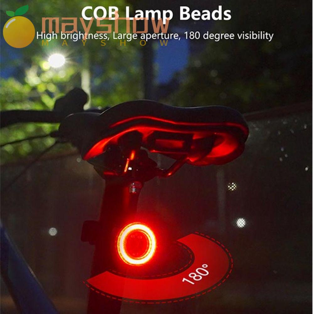 MAYSHOW Đèn Đuôi Xe Đạp Cảm Biến Thông Minh Đa Năng Chống Thấm Nước Kèm Sạc USB Chất Lượng Cao