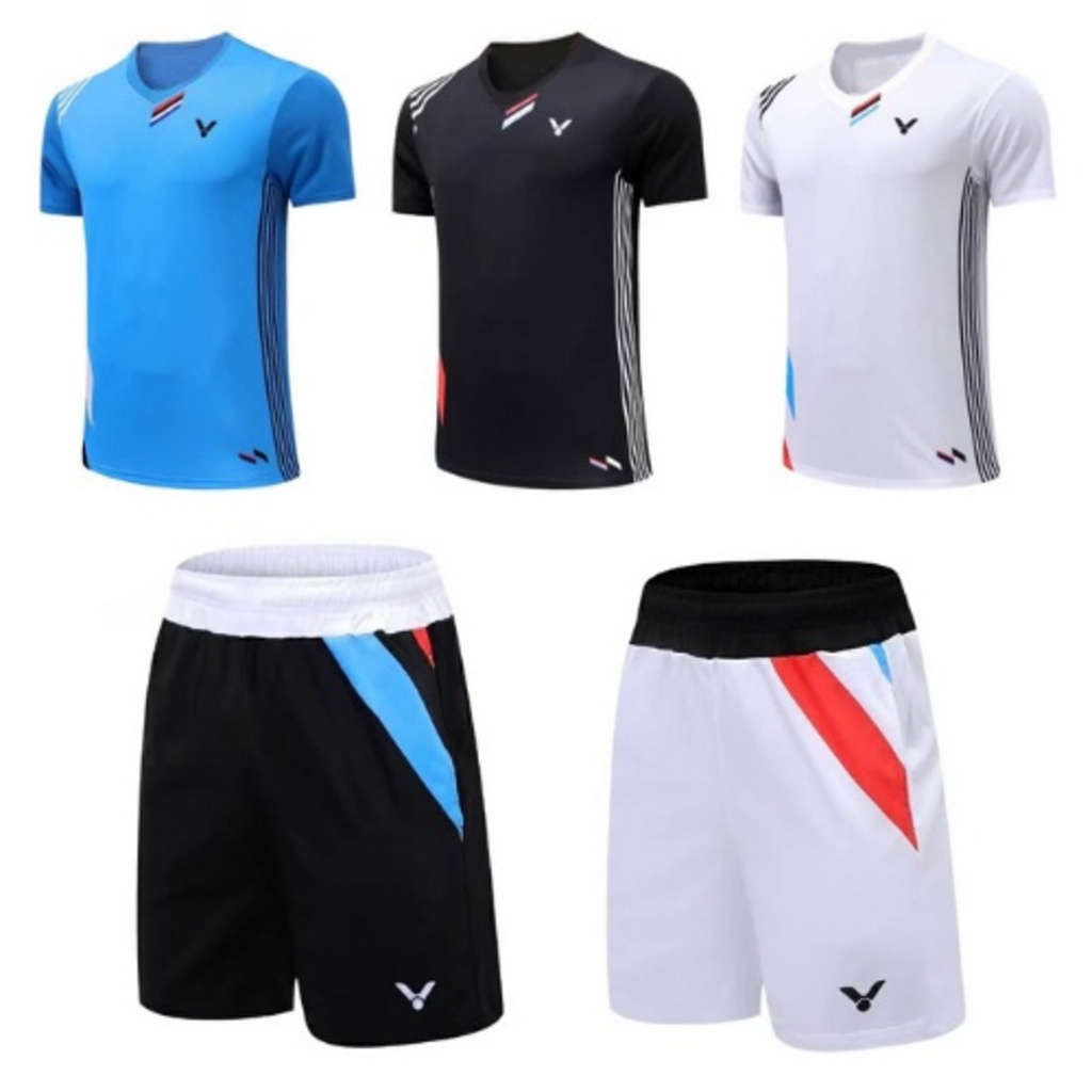 Victor tty crown collection series set áo cầu lông tai tzu ying jersey