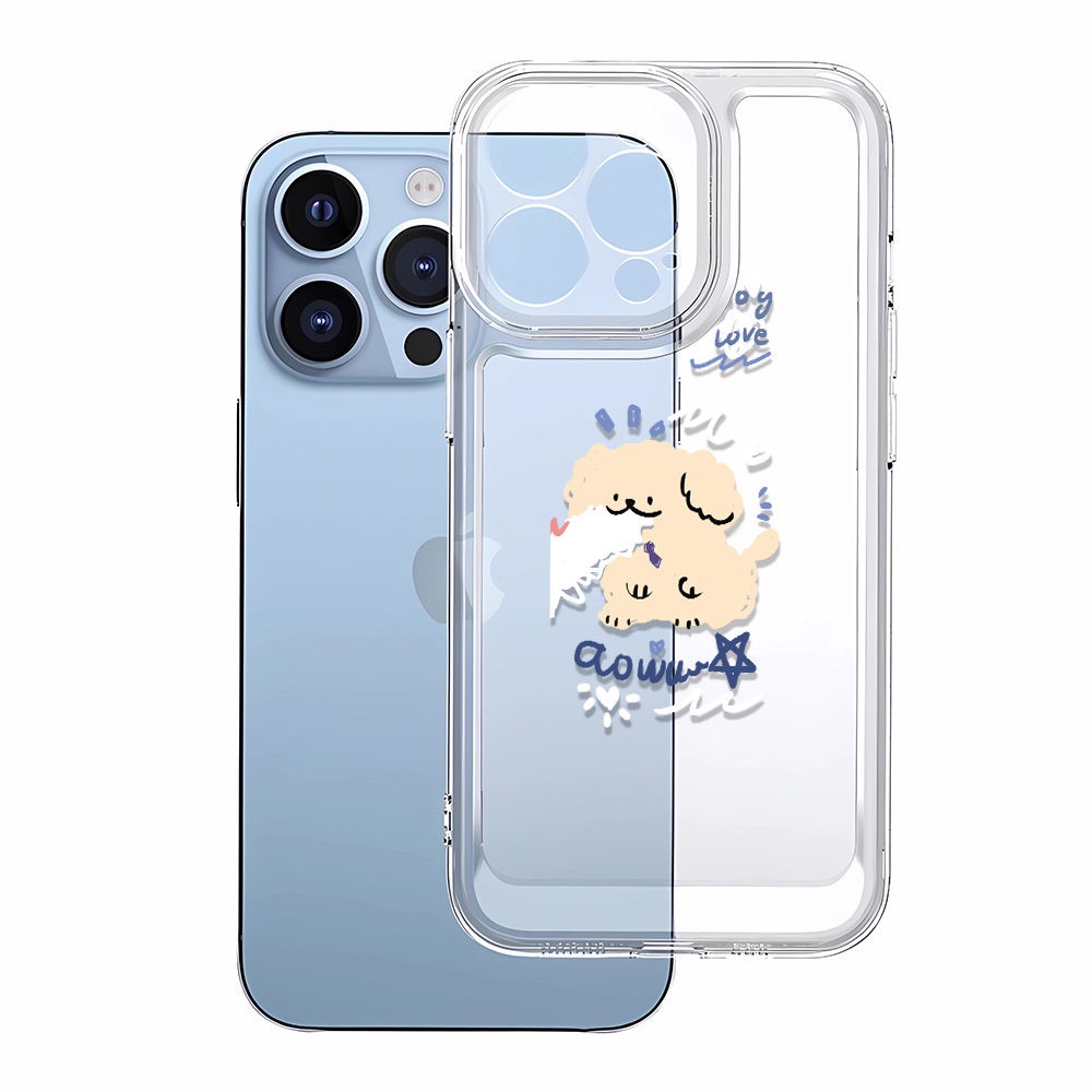 Ốp Điện Thoại Mềm In Hình Chú Cún Dễ Thương Cho Iphone 11 13 12 14Promax 7 8p ERDB