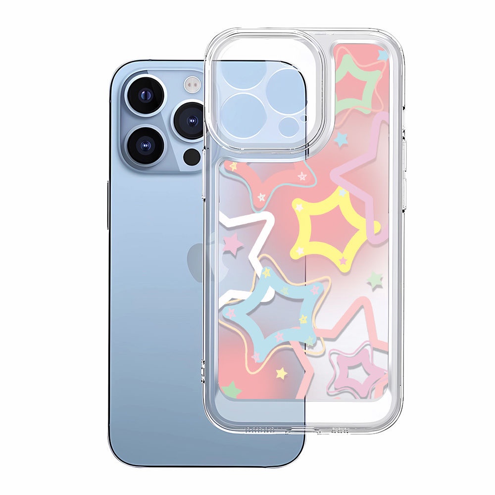 Ốp Điện Thoại Dẻo Họa Tiết Ngôi Sao Độc Đáo Thời Trang Cho iPhone14Promax 8plus 11 13712 / TVVF