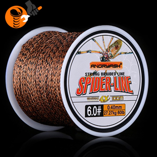 Cuộn Dây Câu Cá Bện 4 Sợi PE 20- 220LB Dòng Spider-Line Series 100m Họa Tiết Rằn Ri