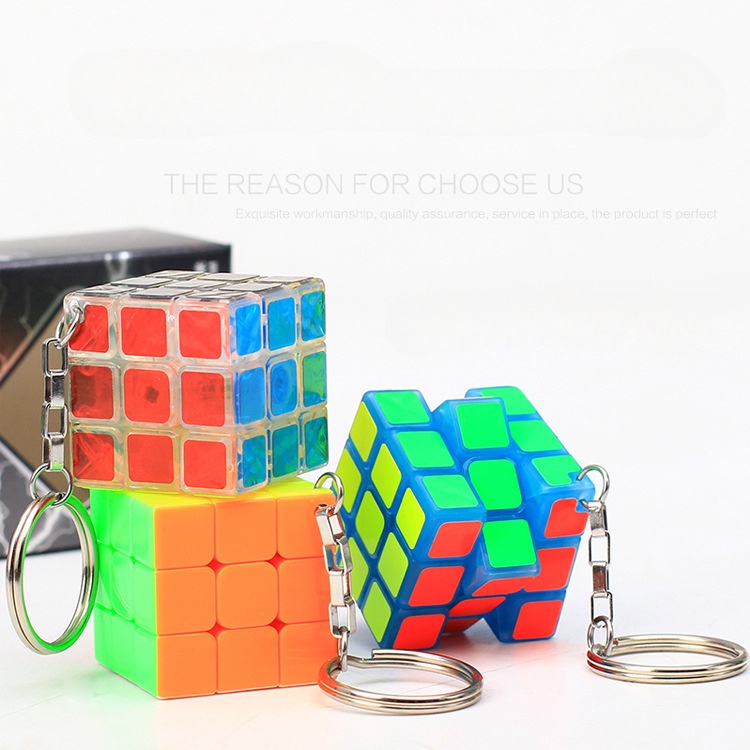 Z Móc Khóa Khối Rubik 3x3 3x3x3 Dạ Quang Đồ Chơi Cho Trẻ Em