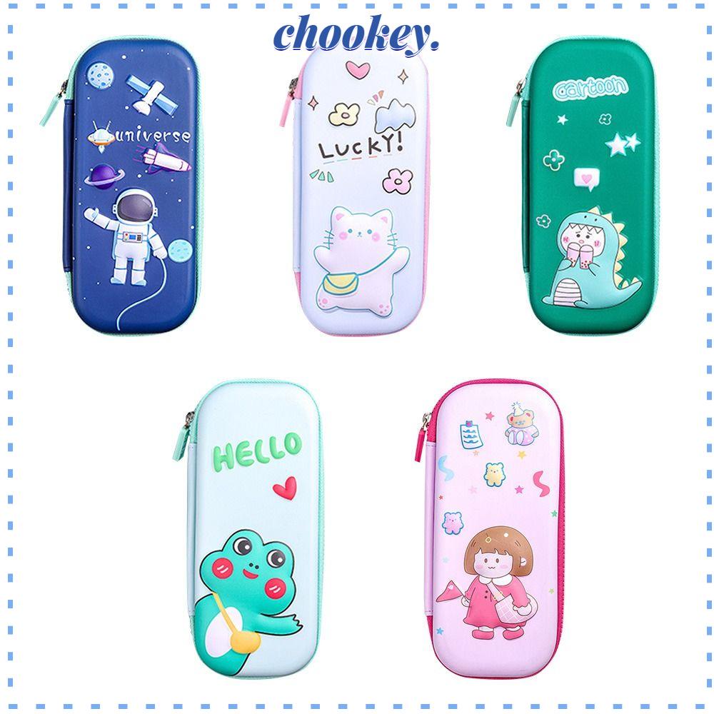 CHOOKEY Hộp Bút Cỡ Lớn Đa Năng Họa Tiết Hoạt Hình Xinh Xắn