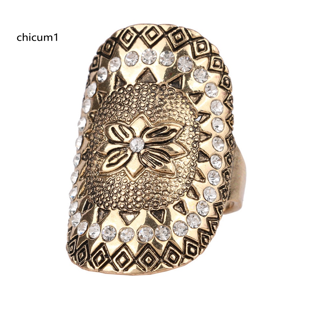 Nhẫn Hợp Kim Hình Hoa Đính Đá Xinh Xắn Cho Nữ