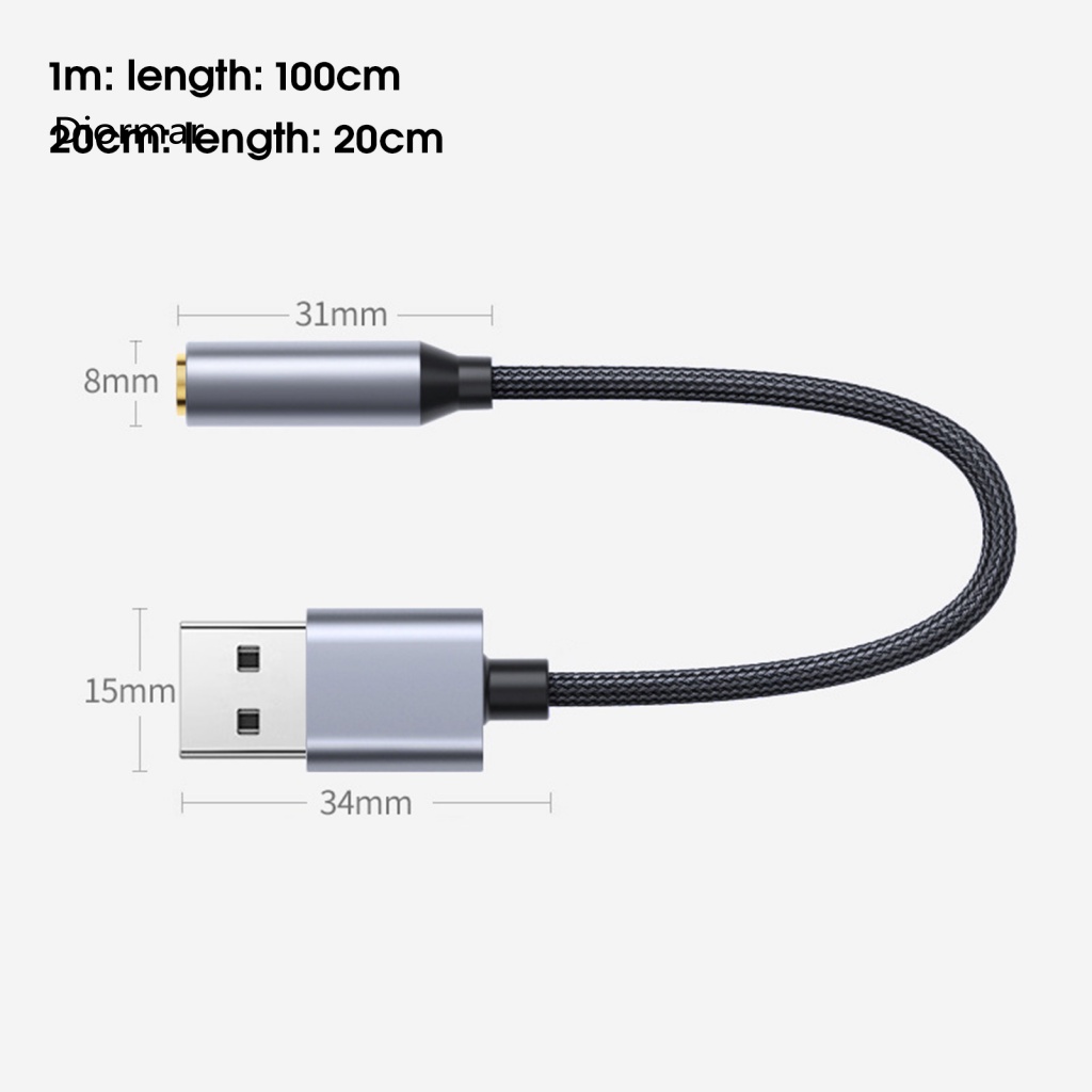 Thẻ Âm Thanh Chuyển Đổi USB Sang 35mm 2 Trong 1 Cho Laptop