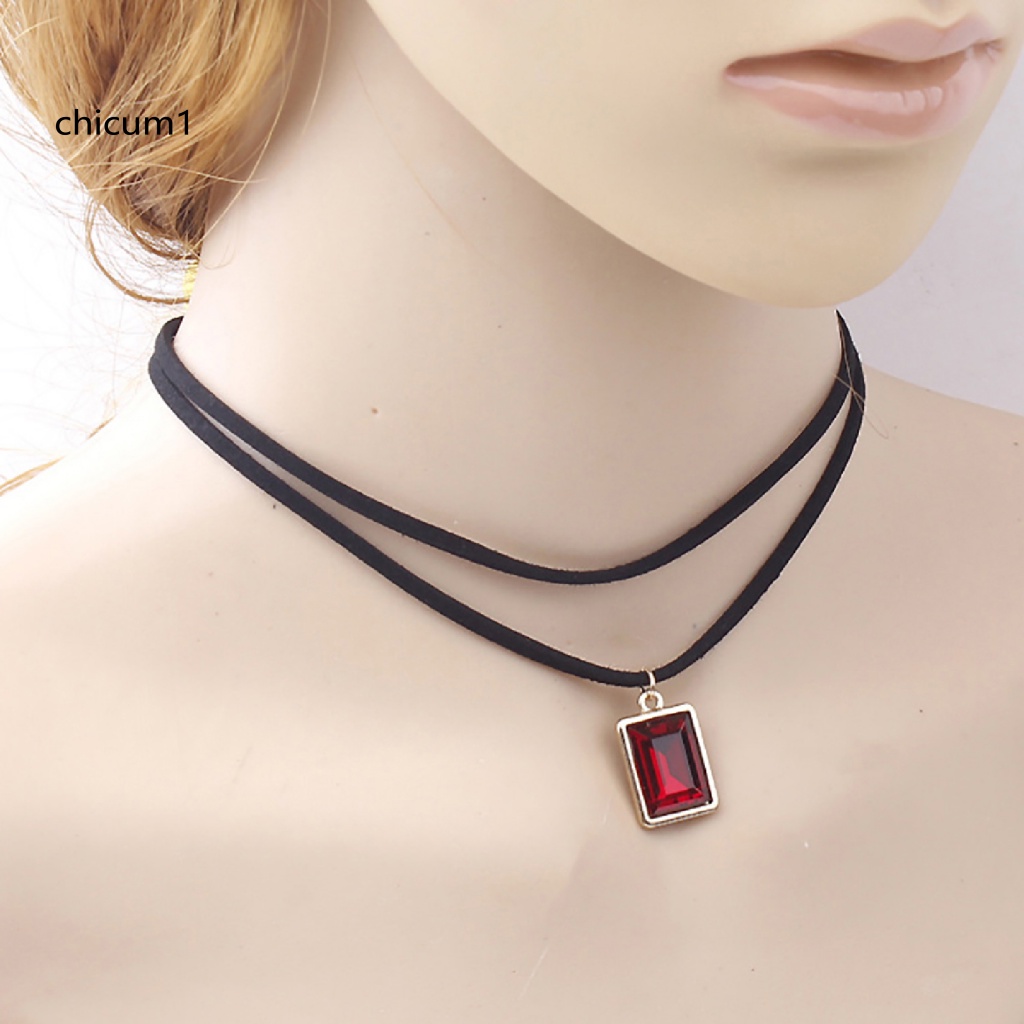 Vòng Cổ Choker Dây Đôi Bằng Nhung Đen Siêu Bền Thời Trang Dự Tiệc