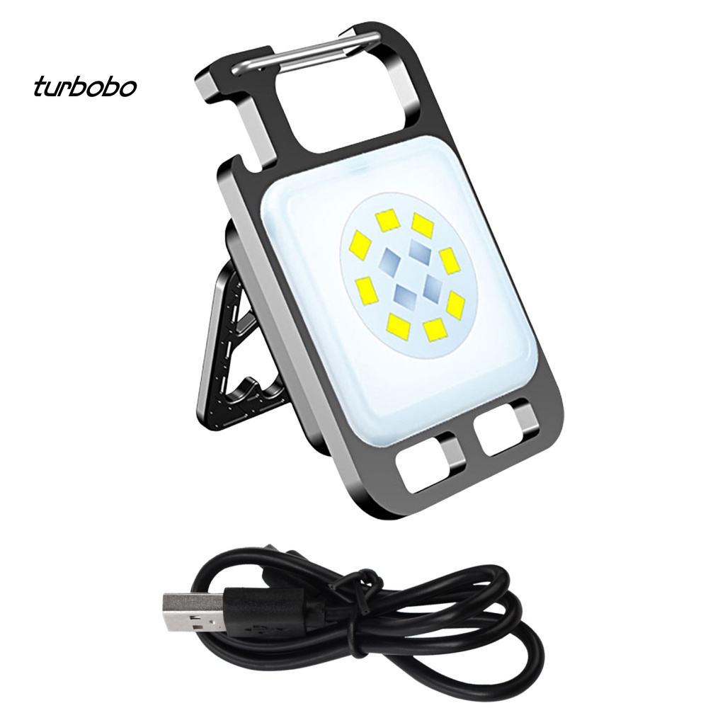 Turbobo Đèn Pin LED Mini Có Móc Khóa Nam Châm Độ Sáng Cao Có Thể Sạc Lại Dùng Khi Đi Cắm Trại