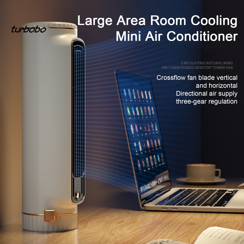 Quạt Điều Hòa Không Khí Mini 3 Tốc Độ Tiếng Ồn Thấp Sạc Pin USB 1200mAh