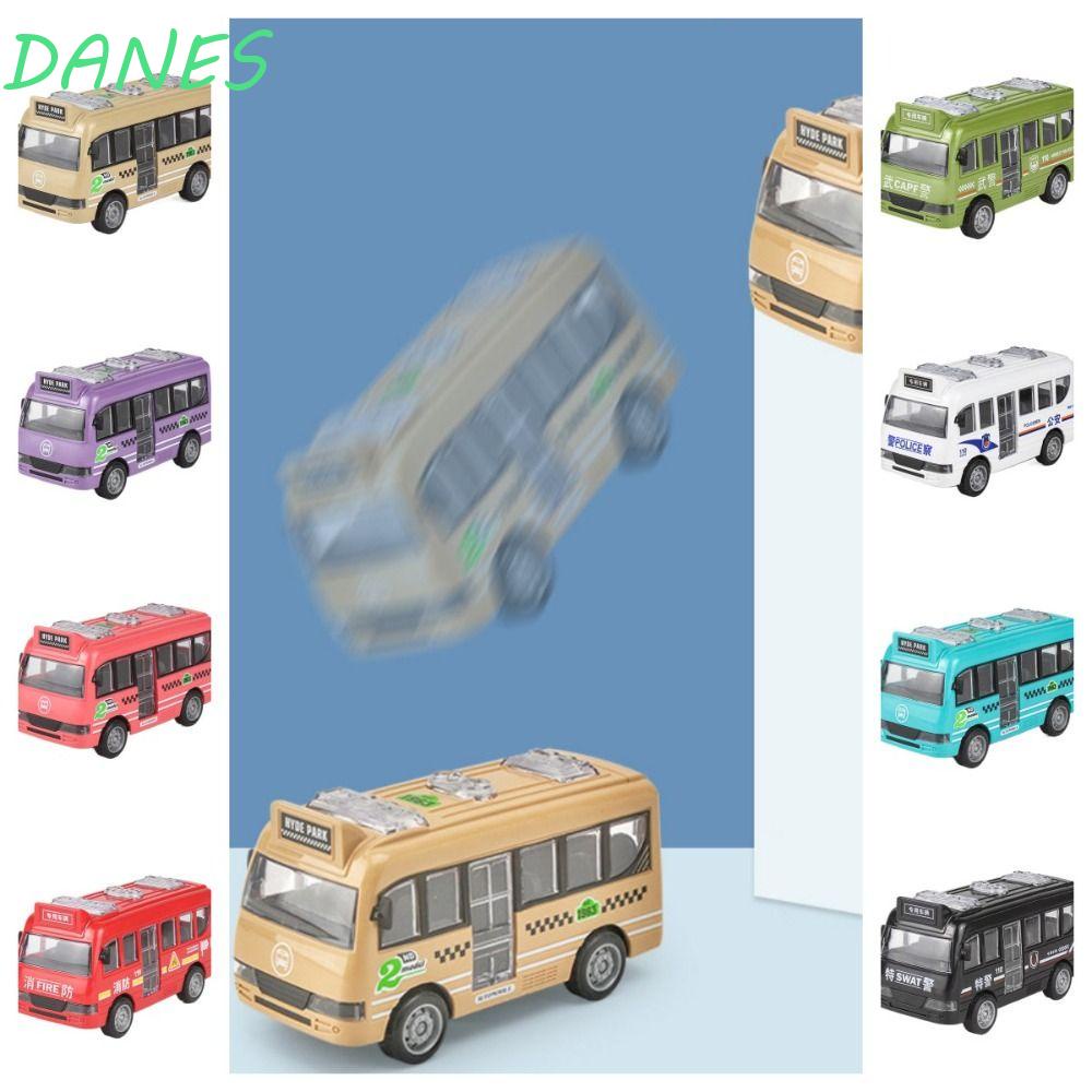 DANES Mô Hình Xe Buýt Cứu Hỏa Bằng ABS Chống Vỡ Vui Nhộn Cho Bé Mẫu Giáo