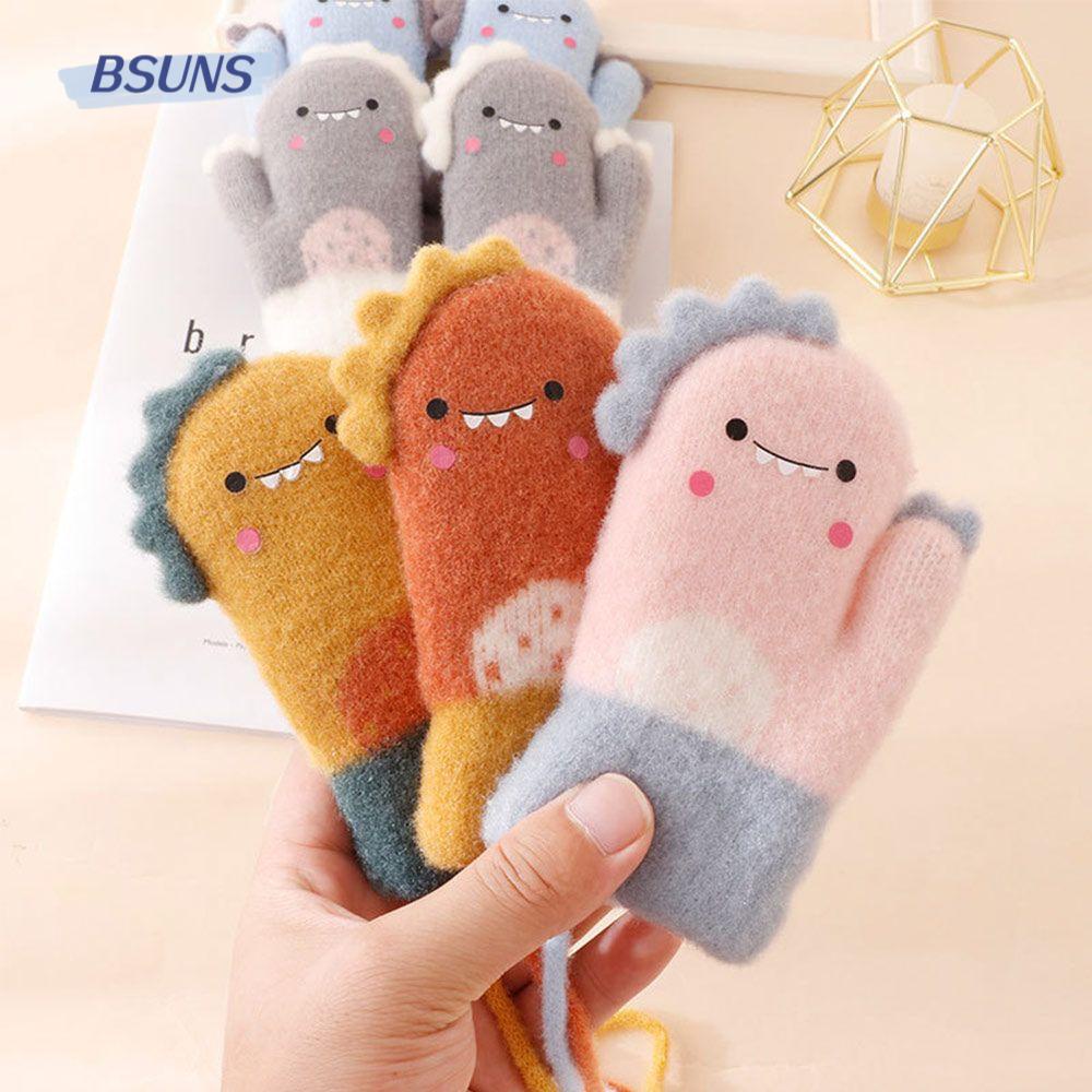 BSUNS Găng Tay Vải Lông Dày Ấm Áp Cho Bé 3-6 Tuổi