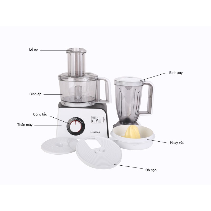 Máy Xay Thịt Bosch MCM4100 STYLINE, Máy Làm Bếp Đa Năng, Công Suất 800W, 20 Tính Năng, Made In Slovenia, bepduc_99