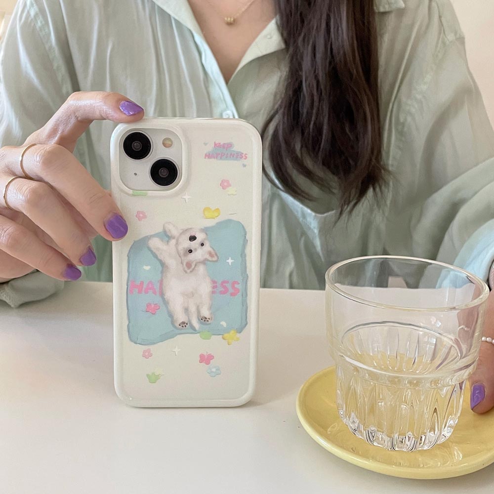 Ốp Điện Thoại Mềm In Hình Cún Con Cho iPhone 11 12 12Pro 12ProMax 13 13Pro 13ProMax 14 14Pro 14ProMax