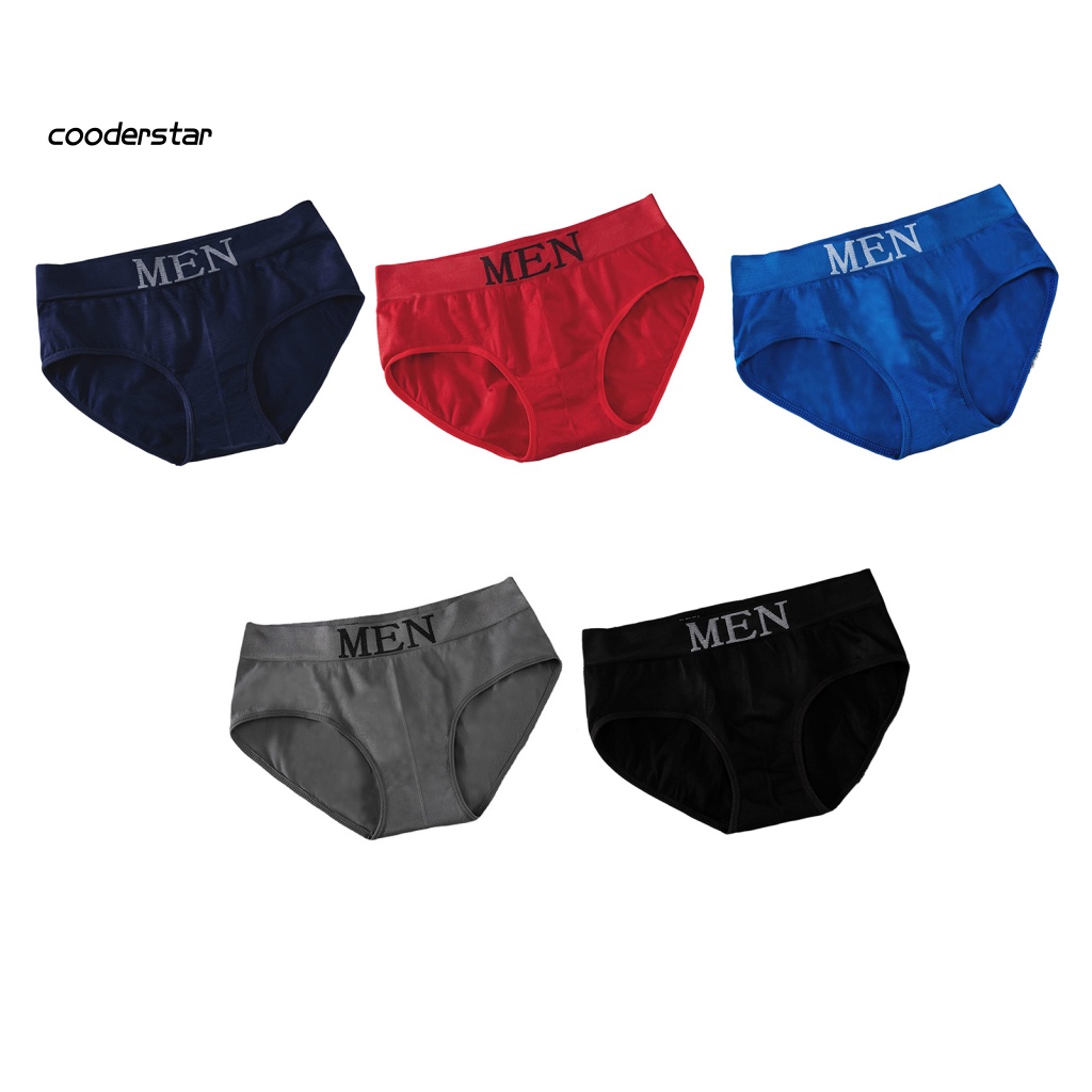 Quần Lót Không Đường May Lưng Thấp Co Giãn Tốt In Chữ Thời Trang Cho Nam