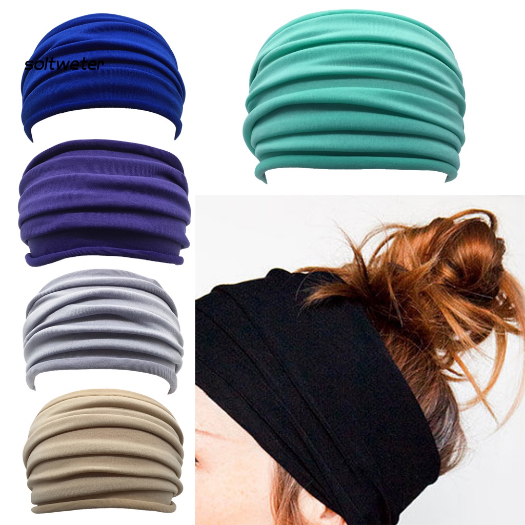 Băng Đô Bản Rộng Co Giãn Chống Trượt Có Thể Gấp Gọn Dùng Tập Yoga