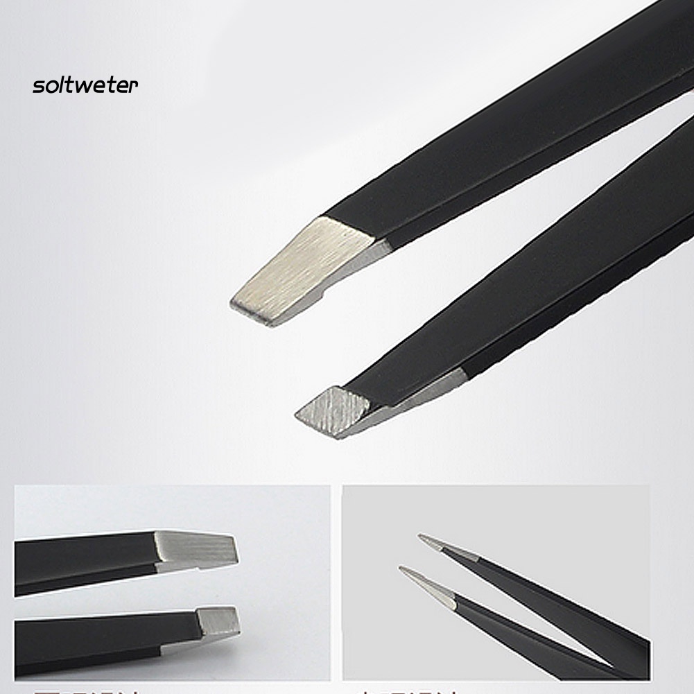 Bộ 3 Nhíp Nhổ Lông Mày Bằng Thép Không Gỉ