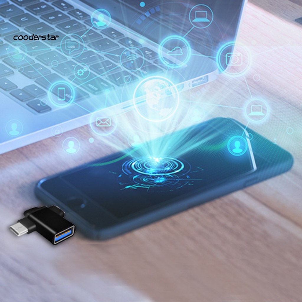Đầu Chuyển Đổi 2 Trong 1 Type C Micro USB OTG Cho Điện Thoại / Máy Tính Bảng / Laptop