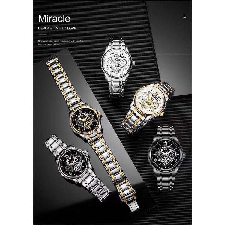 Đồng Hồ Cơ Tự Động Chống Thấm Nước Dạ Quang Cao Cấp Dành Cho Nam