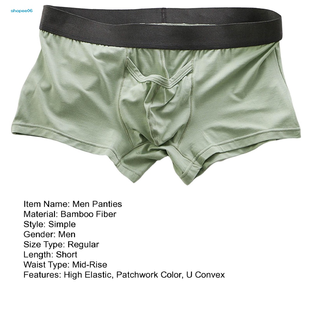 Quần Lót Chữ U Lồi Co Giãn Ghép Màu Sắc Đơn Giản Cho Nam