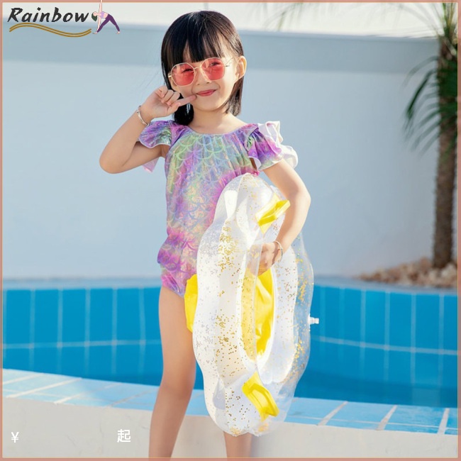 Phao Bơi Dày Dặn Hình Bông Hoa Đính Kim Sa Dành Cho Bé Mới Tập Bơi