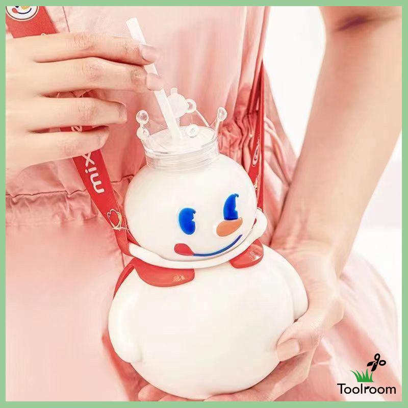 Bình Nước Thể Thao 700ml Họa Tiết Hoạt Hình Dễ Thương Cho Bé