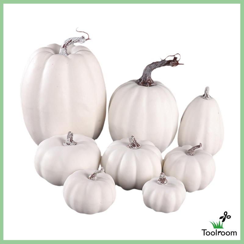 Set 8 Bí Ngô Nhân Tạo Nhiều Kiểu Dáng Khác Nhau Trang Trí Tiệc