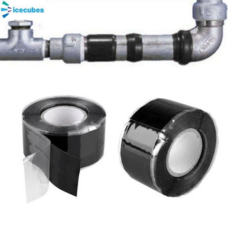 1 Chiếc Điện Cao Cấp Băng Keo Tự Dán Sân Vườn Đường Ống Dẫn Nước Sửa Chữa Băng Tự Chảy Băng Silicone 2.5Cm * 1.5M ICECUBES