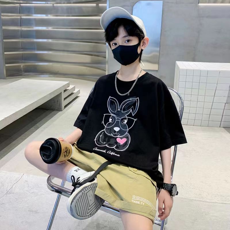 Yidanl Áo Thun 100% Cotton Tay Ngắn Dáng Suông In Họa Tiết Hoạt Hình Xinh Xắn Thời Trang Cho Nữ