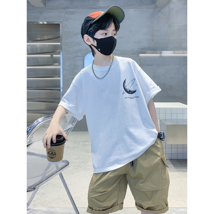 Yidanl Áo Thun 100% Cotton Tay Ngắn Dáng Suông In Họa Tiết Hoạt Hình Xinh Xắn Thời Trang Cho Nữ