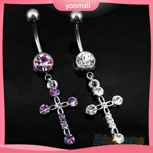 Khuyên Rốn Hình Thánh Giá Chất Liệu Thép Không Gỉ