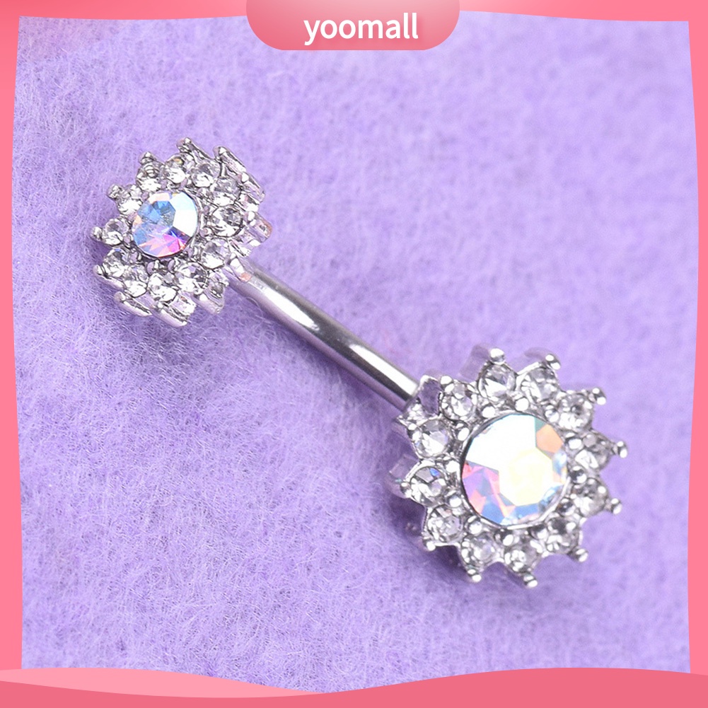 Khuyên Rốn Hình Hoa Đính Đá Lấp Lánh Gợi Cảm Cho Nữ