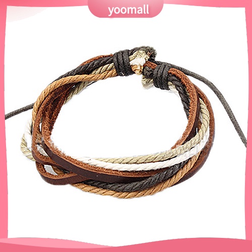 Vòng Tay Giả Da Sợi Bện Phong Cách Punk Thời Trang Cho Nam Nữ