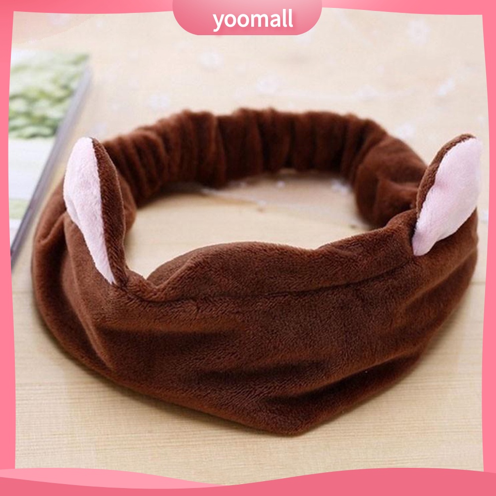 Băng Đô Tai Mèo Hoạt Hình Co Giãn Đáng Yêu Dành Cho Nữ Rửa Mặt Trang Điểm