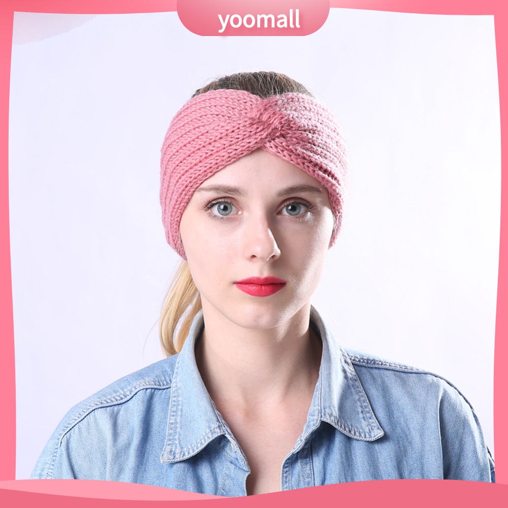 Băng Đô Dệt Kim Co Giãn Giữ Ấm Mùa Thu Đông Cho Nữ