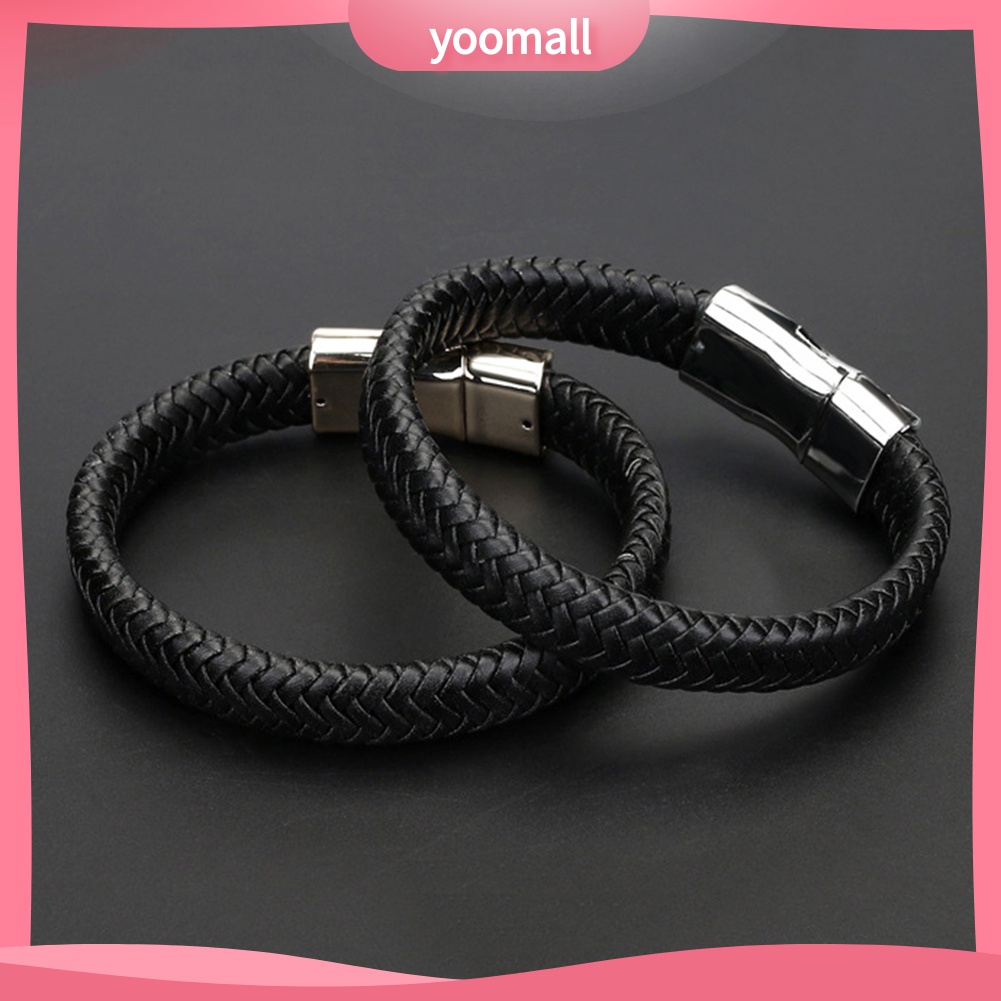 Vòng Đeo Tay Giả Da Kiểu Dáng Vintage Thời Trang Cho Nam