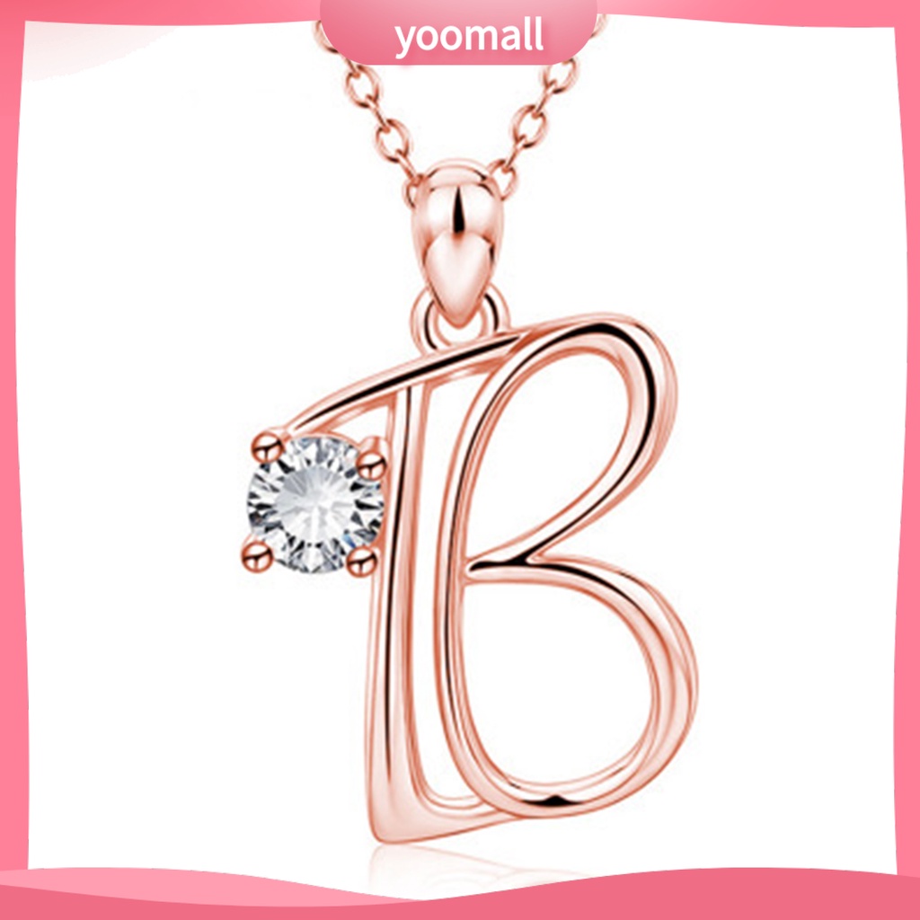 Vòng cổ Mặt 26 Chữ Cái Đính Đá Zircon Thời Trang