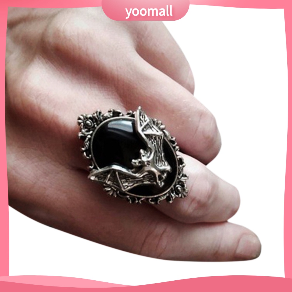 Vòng cổ / Nhẫn / Khuyên Tai Mặt Hình Dơi Đính Đá Giả Thời Trang Unisex