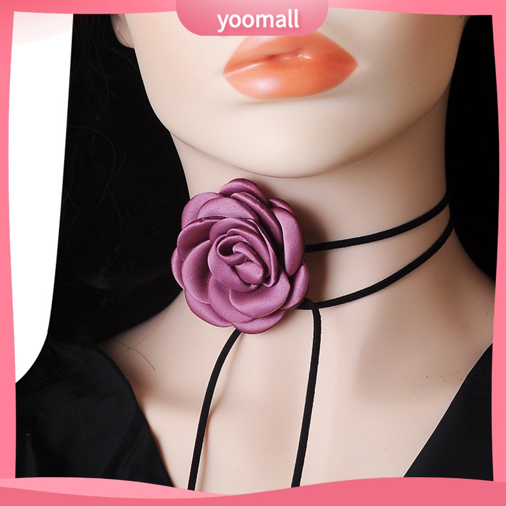 Vòng Cổ Choker Màu Sắc Thanh Lịch Có Thể Điều Chỉnh Họa Tiết Hoa Cổ Điển Cho Nữ