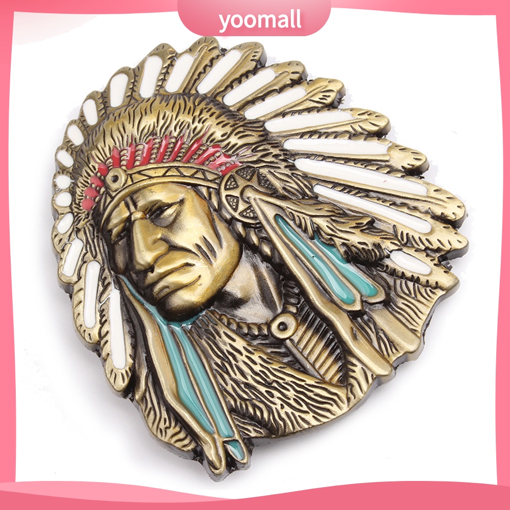 [YM] Huy Hiệu Cài Thắt Lưng Bằng Hợp Kim Hình Lông Vũ Thổ Dân Mỹ Sáng Tạo Kiểu