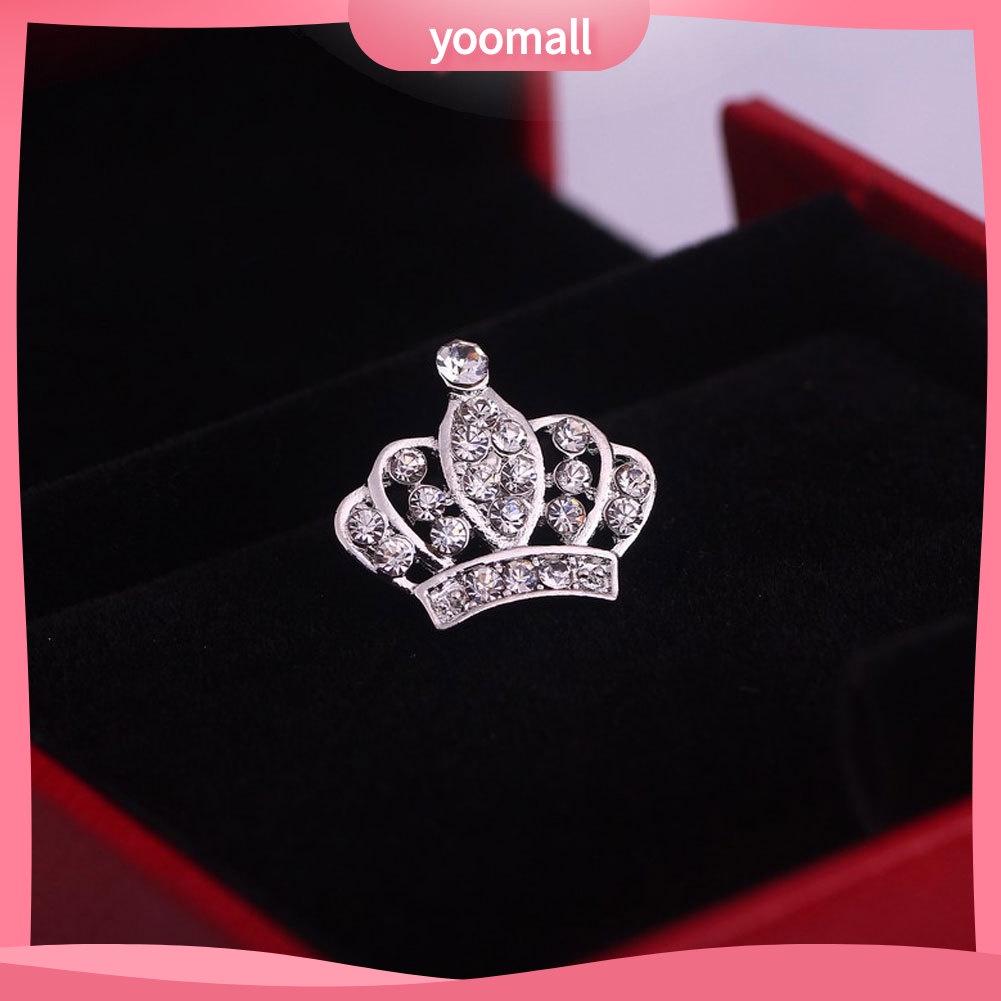 Ghim Cài Áo Hình Vương Miện Đính Đá Thời Trang Cho Nữ